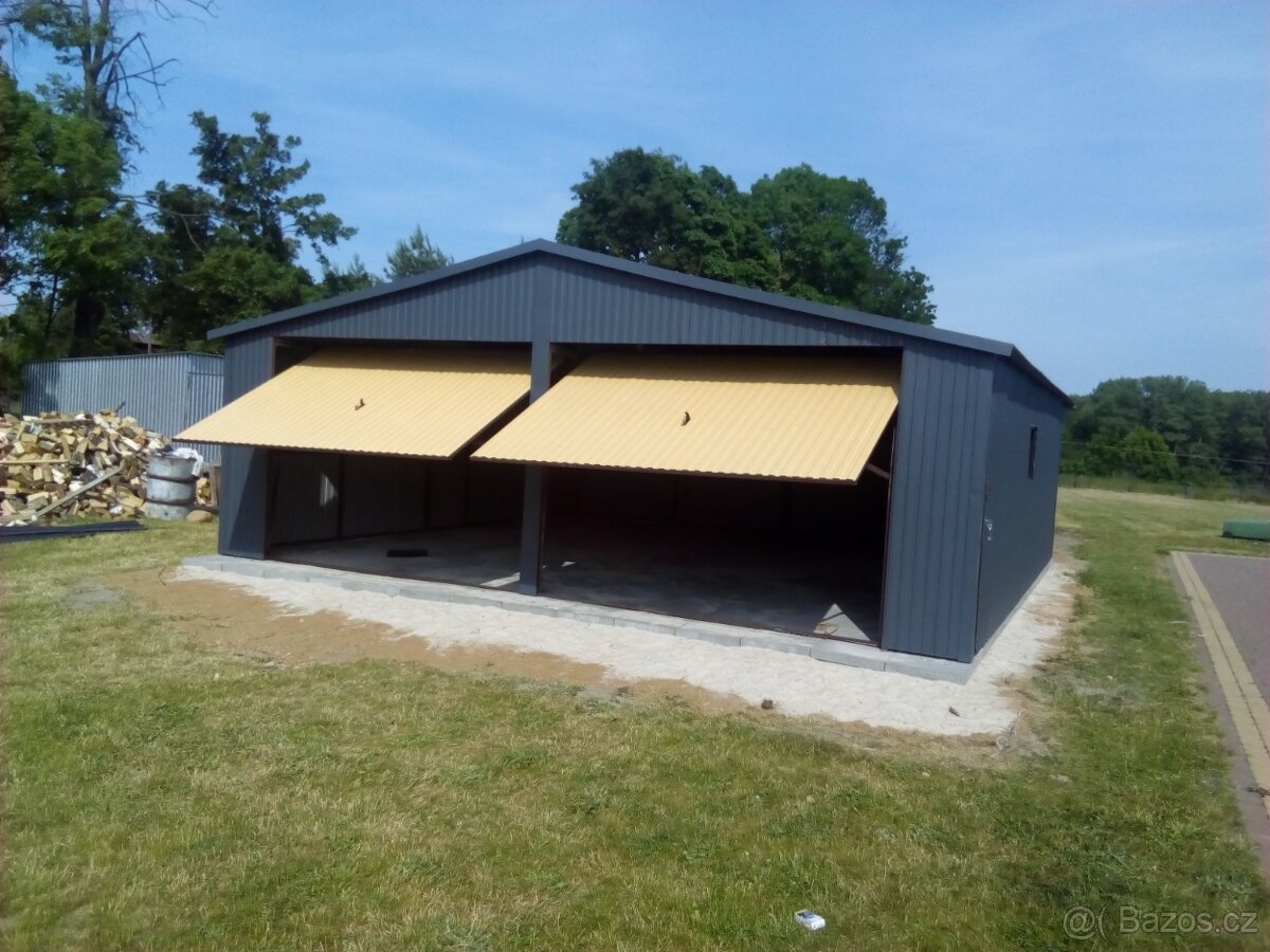 Plechová garáž 7x6m - 5