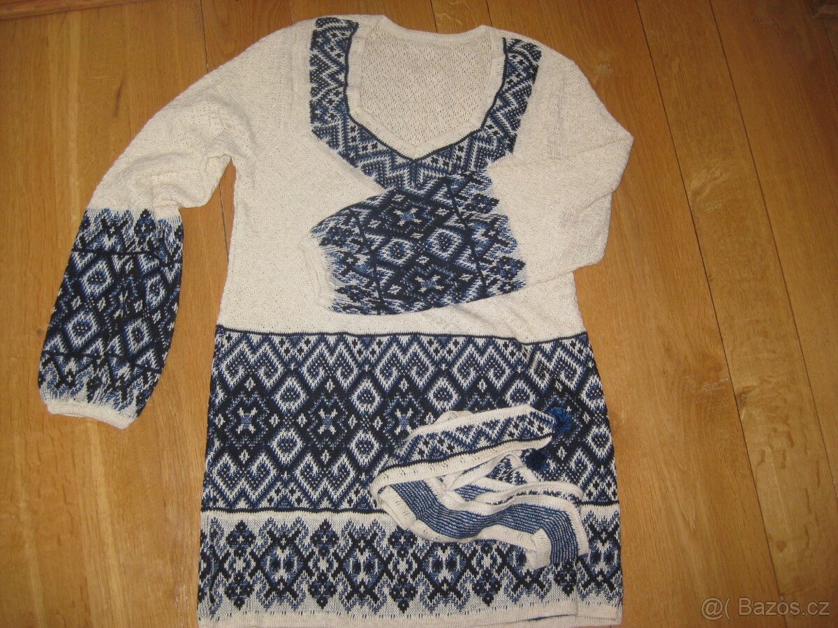 lněné pletené šaty- více vzorů, barev -vše NOVÉ - 5