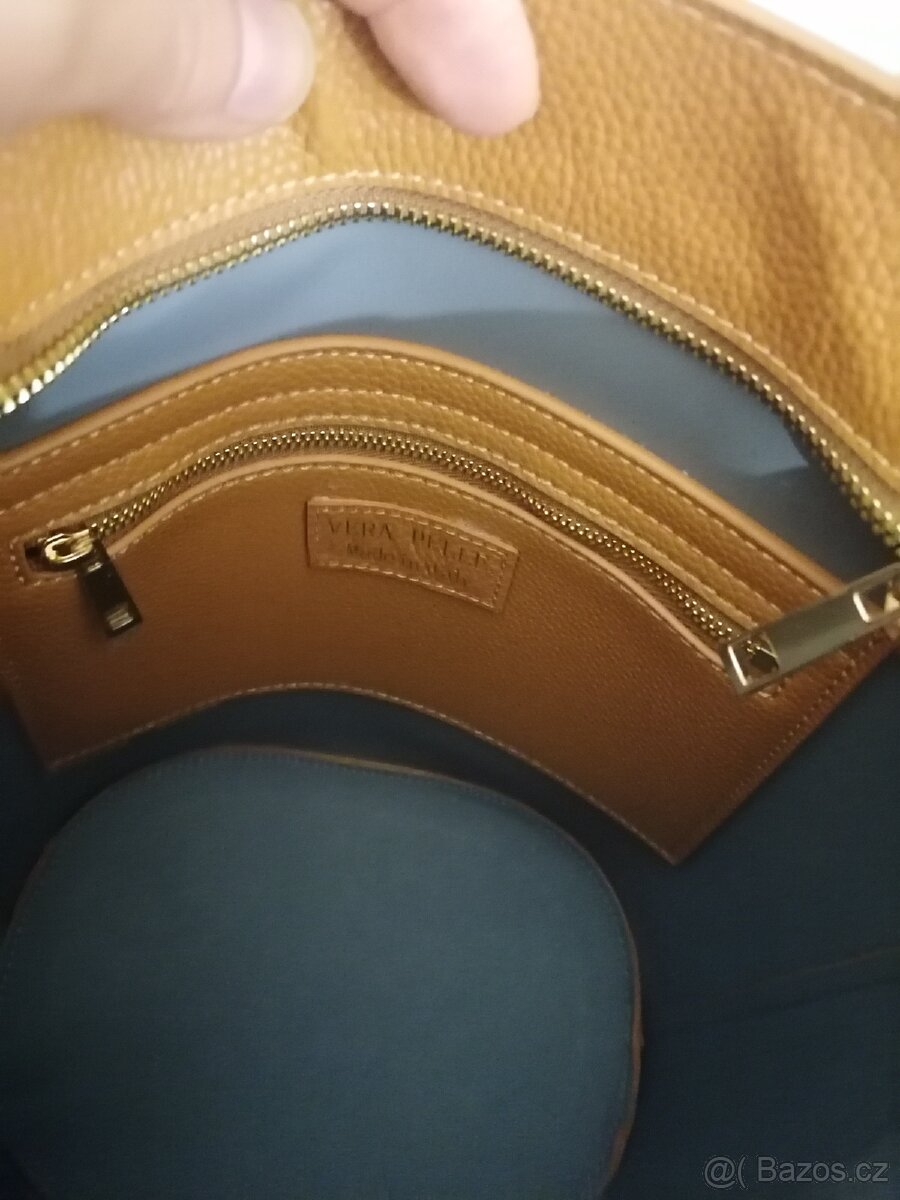 Nová kožená kabelka Vera Pelle - 5