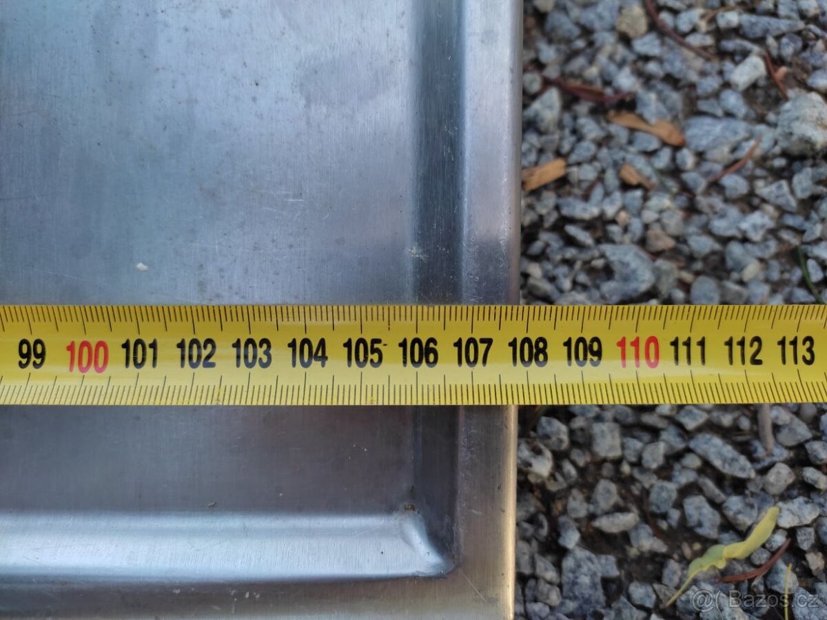 nerezový trojdřez, police na gastro nádoby, dvojdřez - 5