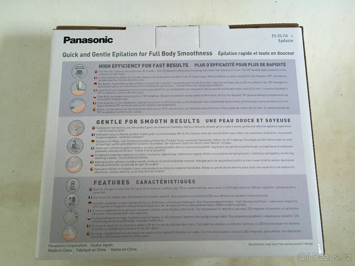 NOVÝ epilátor - sada Panasonic ES-EL7A PC 2599,- - 5