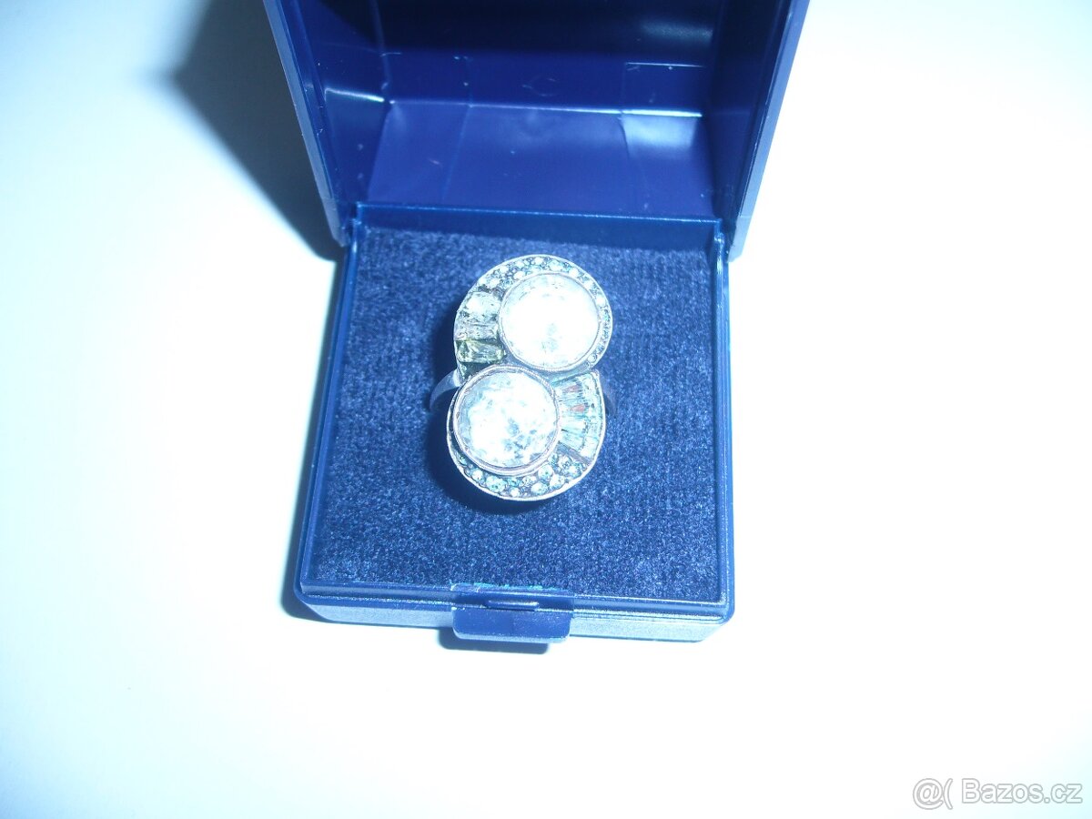 STŘÍBRNÝ SECESNÍ IMPOZANTNÍ PRSTEN - 5