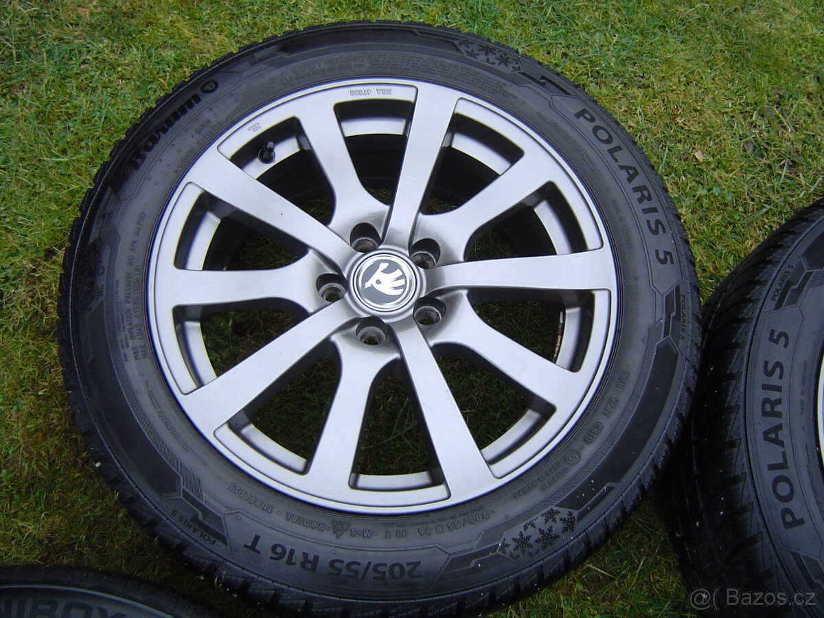 4 X ZIMNÍ HLINÍKOVÁ KOLA ŠKODA SCALA,KAMIQ 205/ 55 R 16.TOP - 5