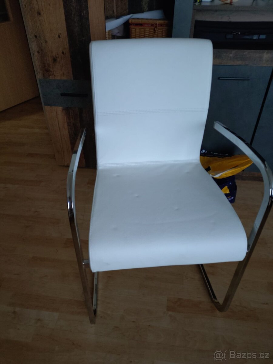 4x konzolovou jídelní židli s područkami - 5