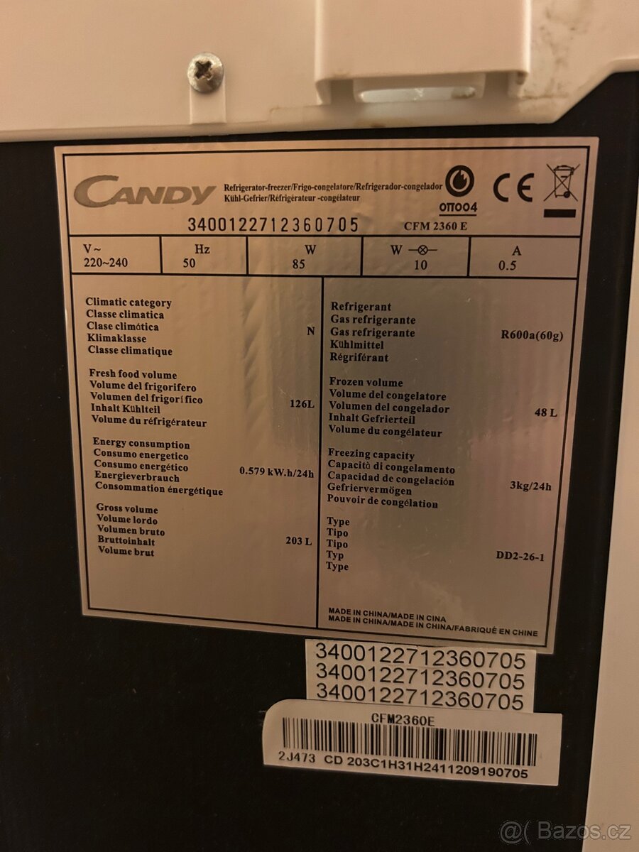 Lednička Candy a mrazákem - 5