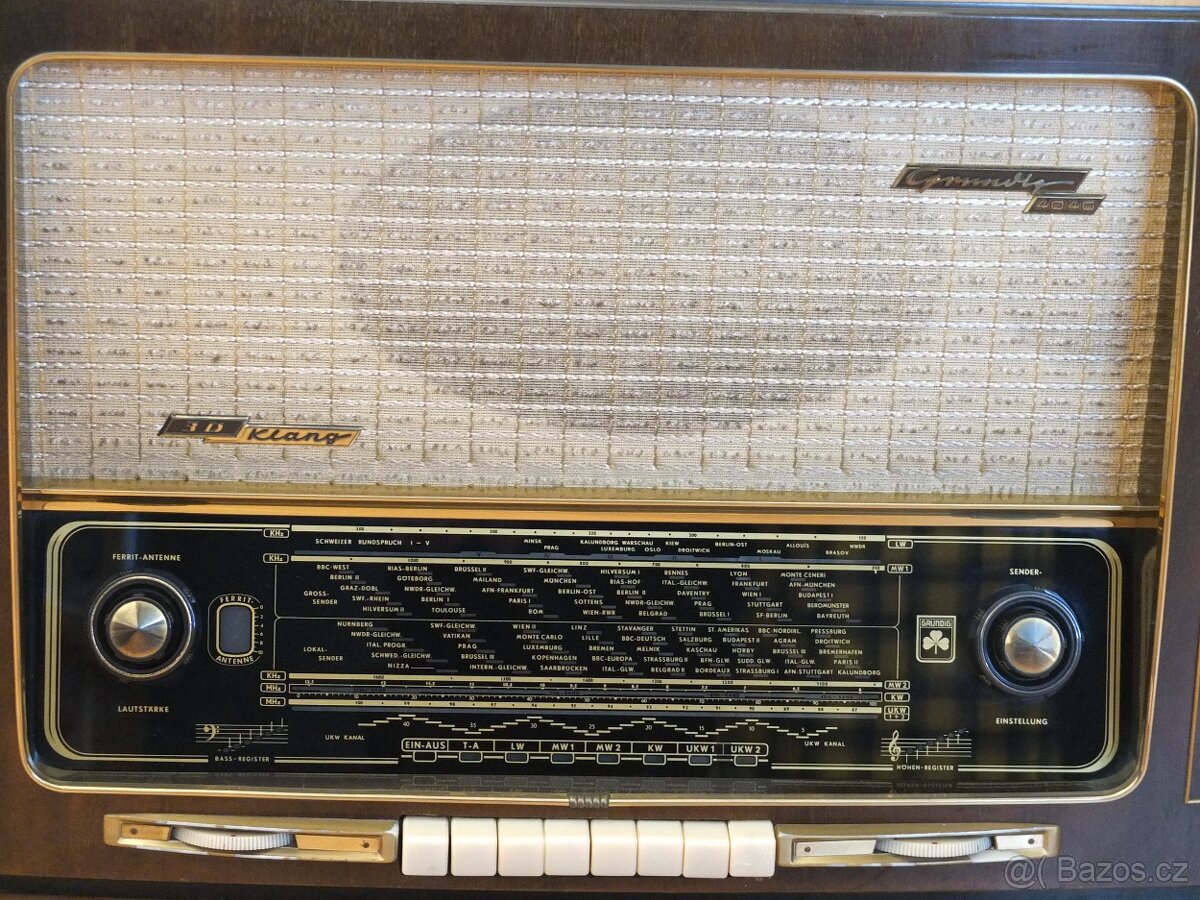 GRUNDIG 4040W/3D--pro znalce velmi vzácný model..rok1954 - 5