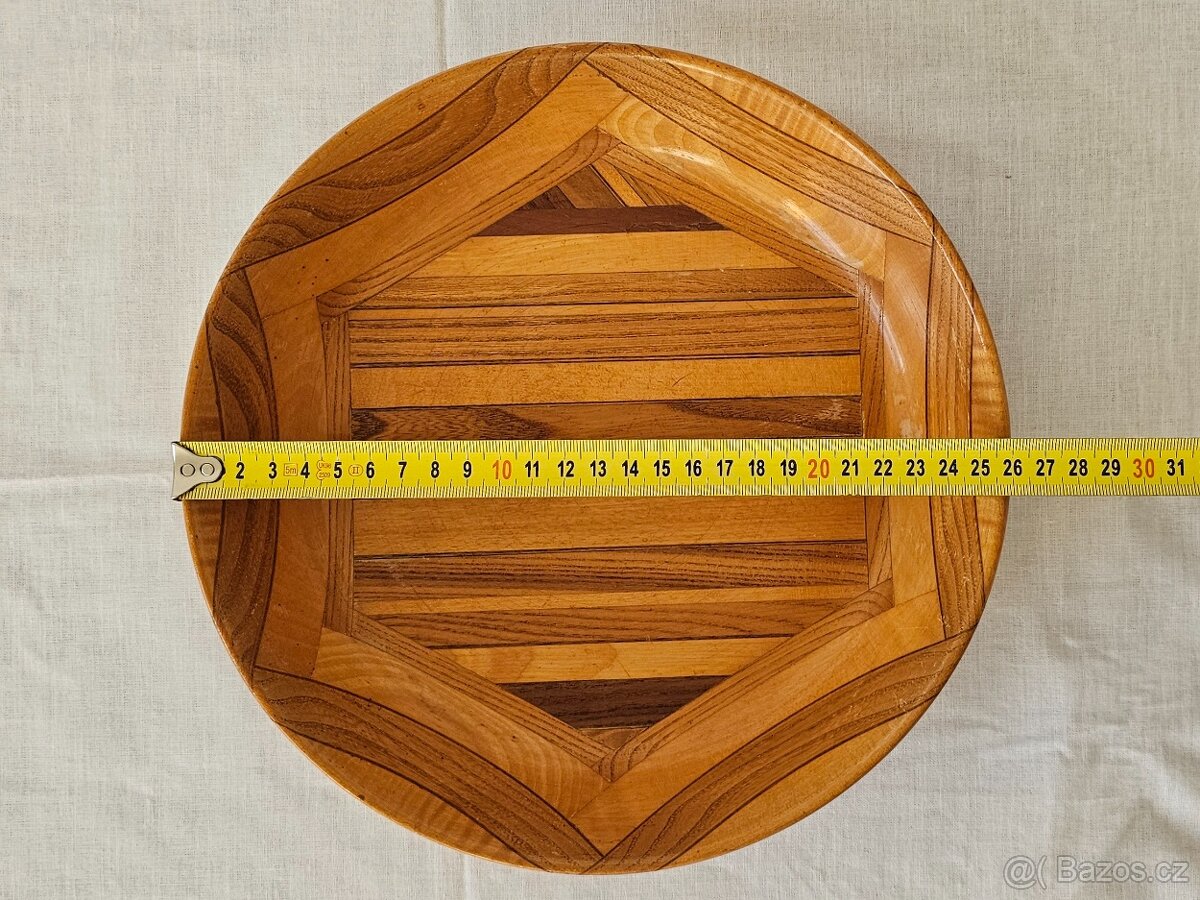 Stará dřevěná retro mísa - 5