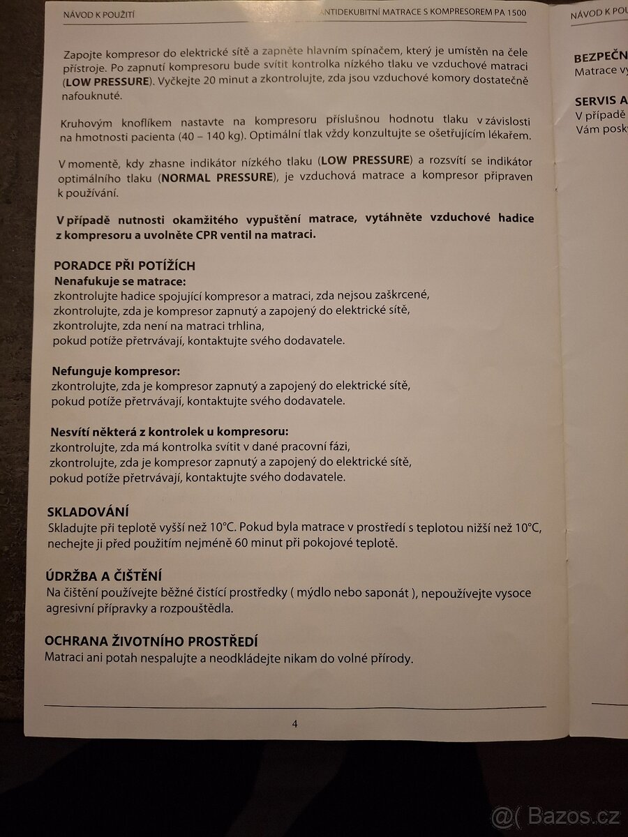 Antidekubitní vzduchová matrace - 5