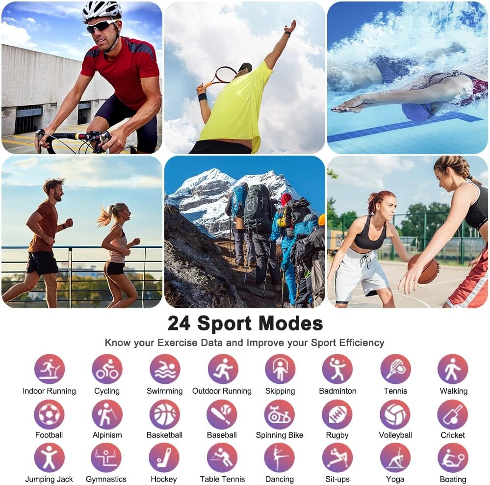 Chytré hodinky Molocy P32D – 1,69" HD, IP68 v CZ - fialové - 5