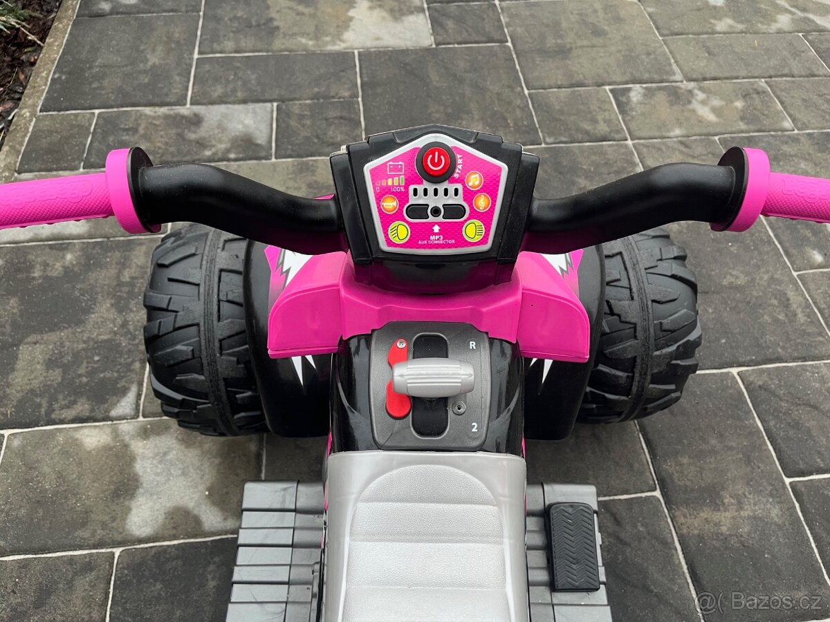 Dětská čtyřkolka Peg Perego Corral T-Rex 12V růžová - 5