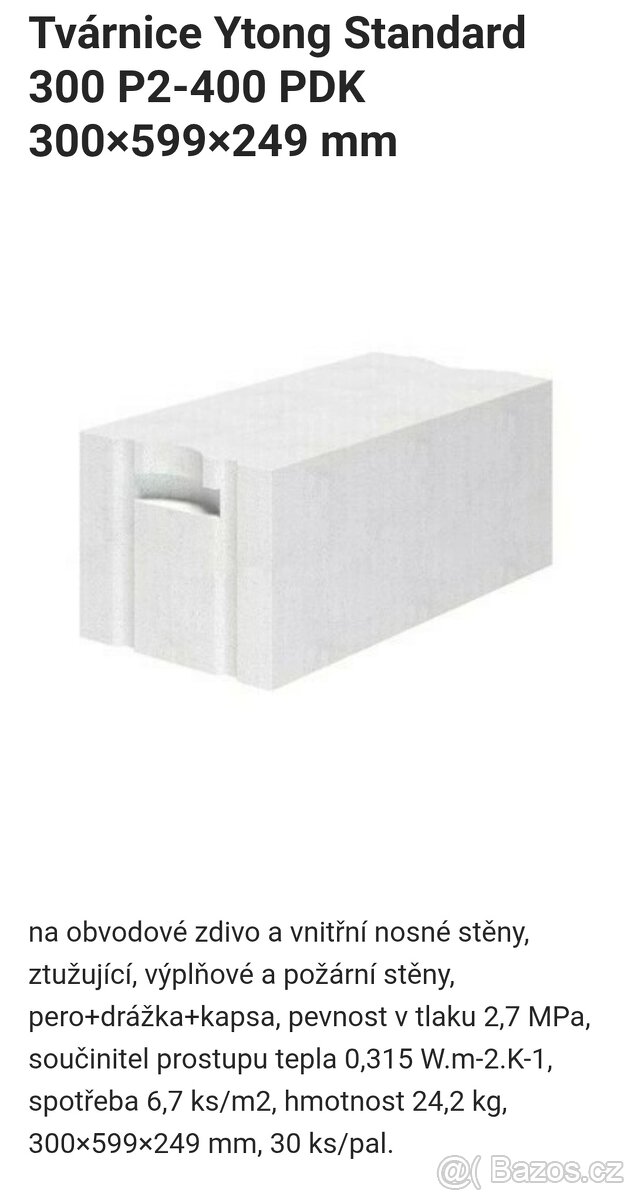 Ytong klasik 300 PDK + preklady + lepidlo - 5