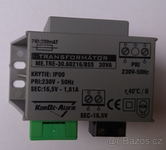 Transformátor 16,5V 1,81A 29,8VA - 5