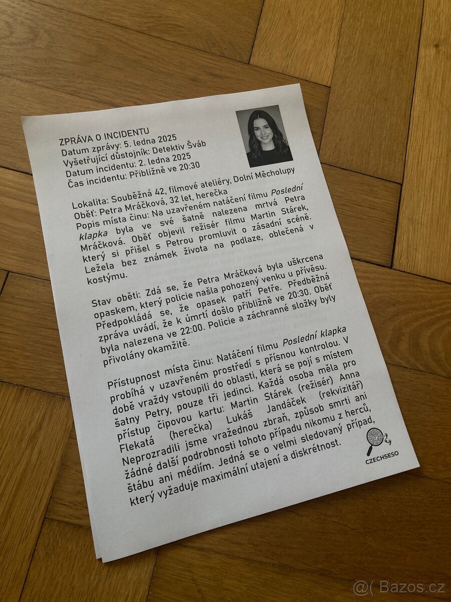 Poslední klapka detektivní hra - 5