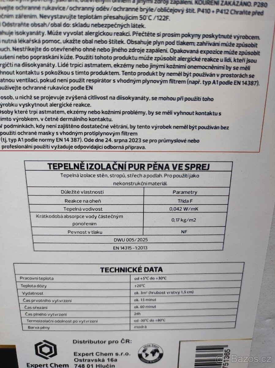 Termoizolační PUR pěna 750ml – Izolace ve spreji - 5