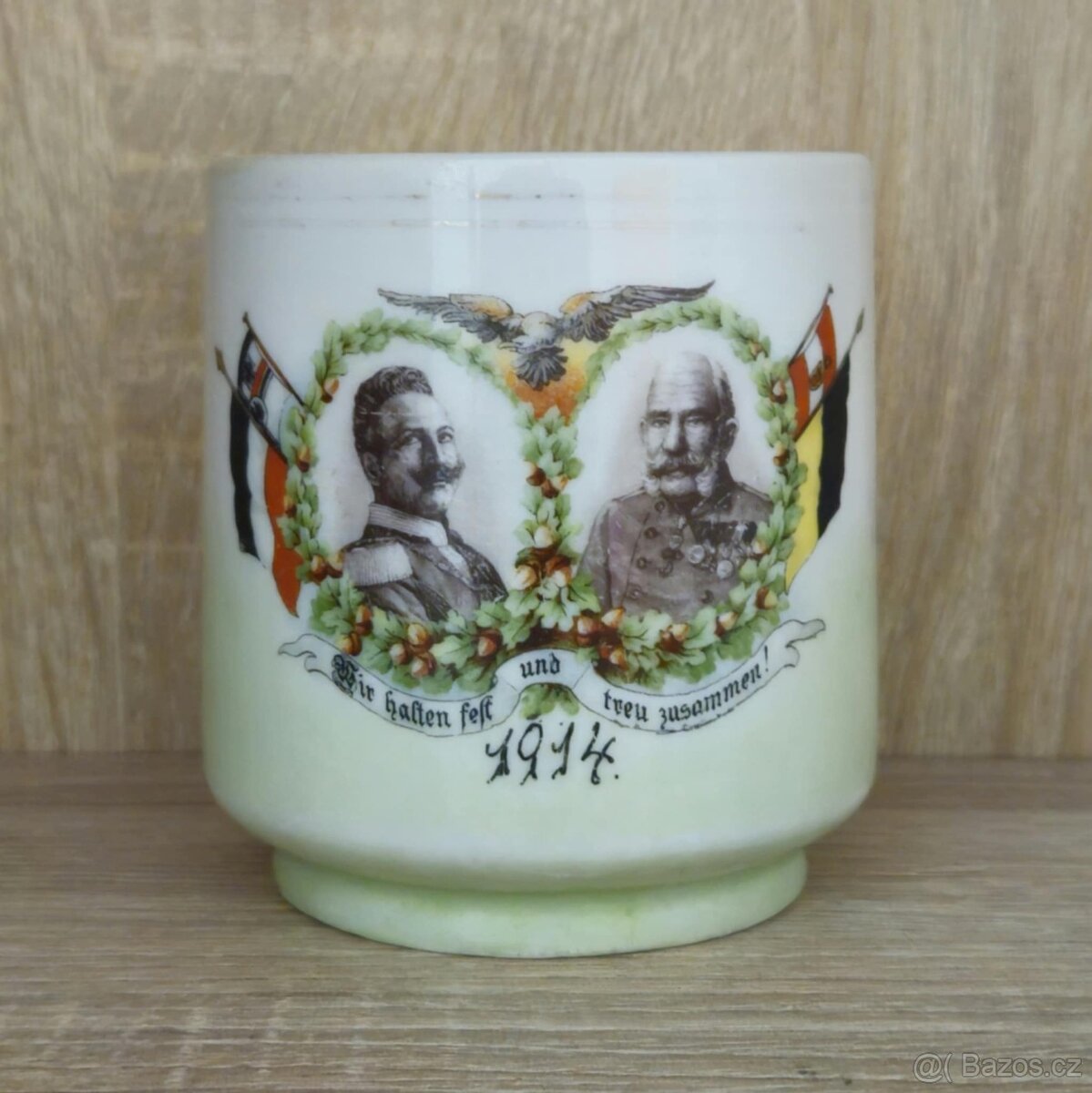 WW1- PORCELANOVÝ HRNEK - FRANZ JOSEF - 5 KUSŮ - 5