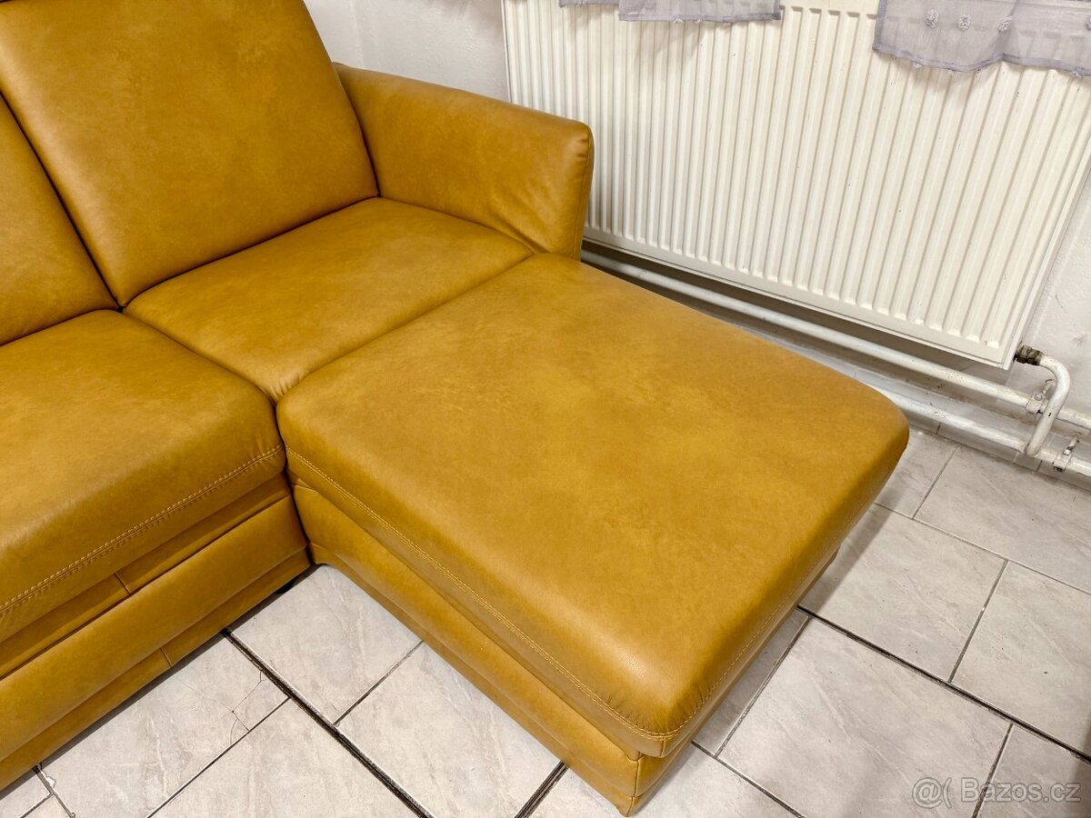 Sedací souprava rohová - kožená - 5