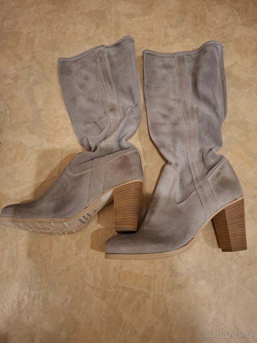 Kozačky s třásněmi úplně nové vel. 38 a Italské kozačky nové - 5