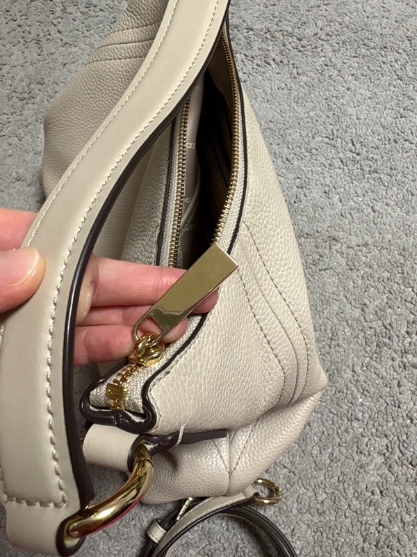 Michael Kors Aria kožená béžová kabelka - 5