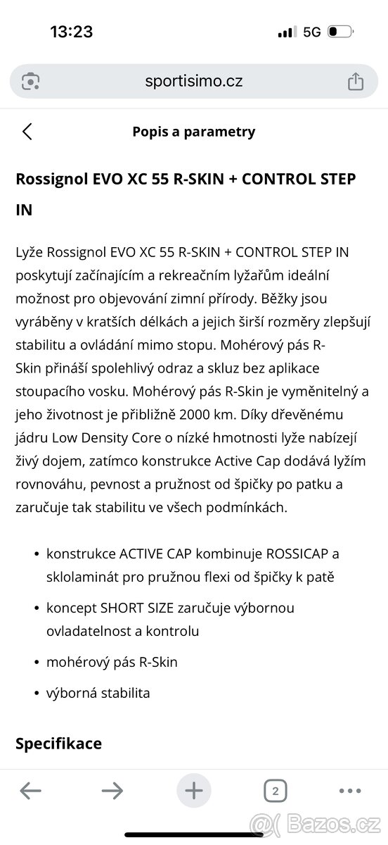 Rossignol XC 55 195cm skin 80-100kg - 5