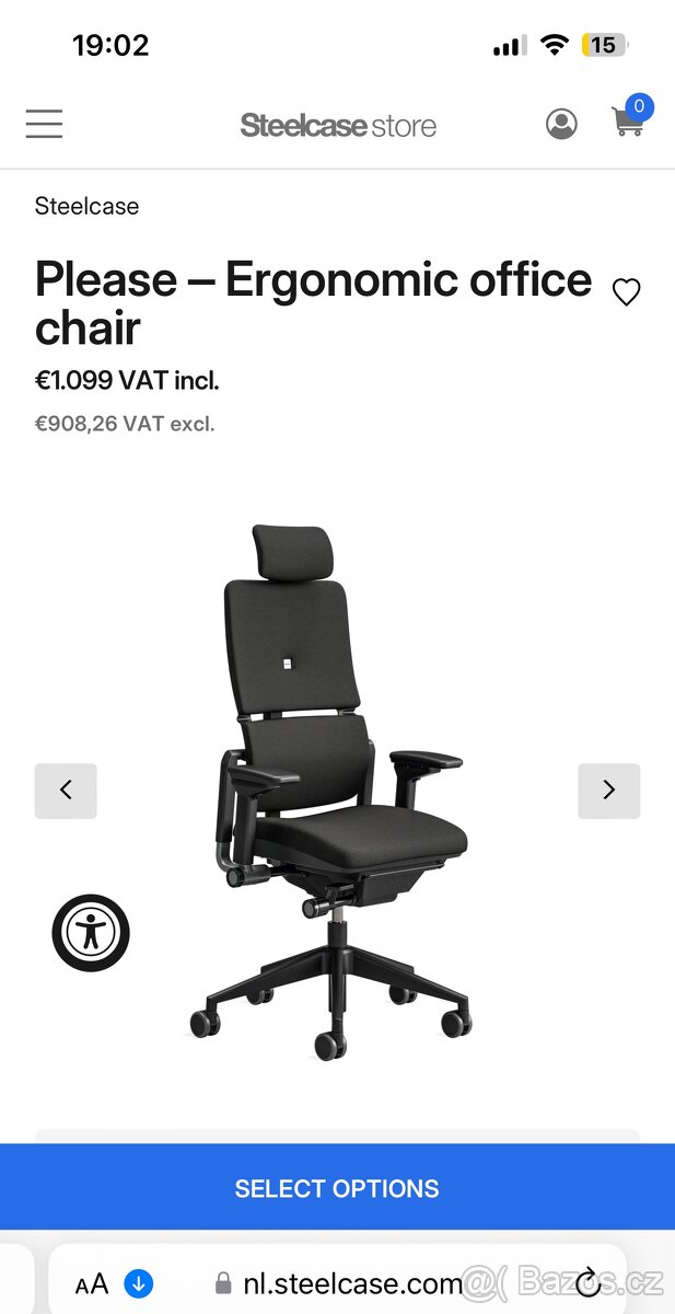 Kancelářská židle Steelcase Please s podhlavníkem - 5