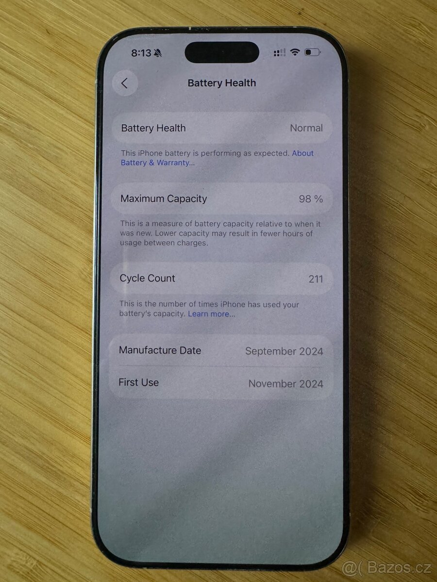 iPhone 16 Pro 128GB, bílý titan, baterie 98%, záruka 11/2026 - 5