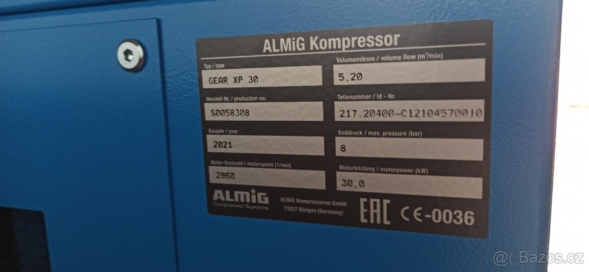 Šroubový kompresor Almig Gear XP 30 kW - 5