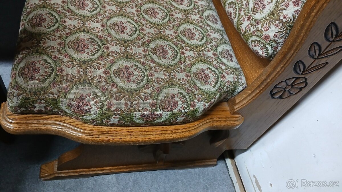 Rustikální rohová lavice+2stoličky+rozkl.stůl - 5