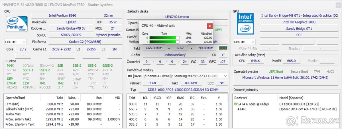 15.6 Notebook Lenovo IdeaPad Z580 - 5