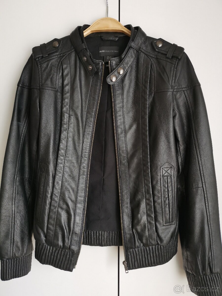 Kožená dámská bunda zn. MANGO - 5