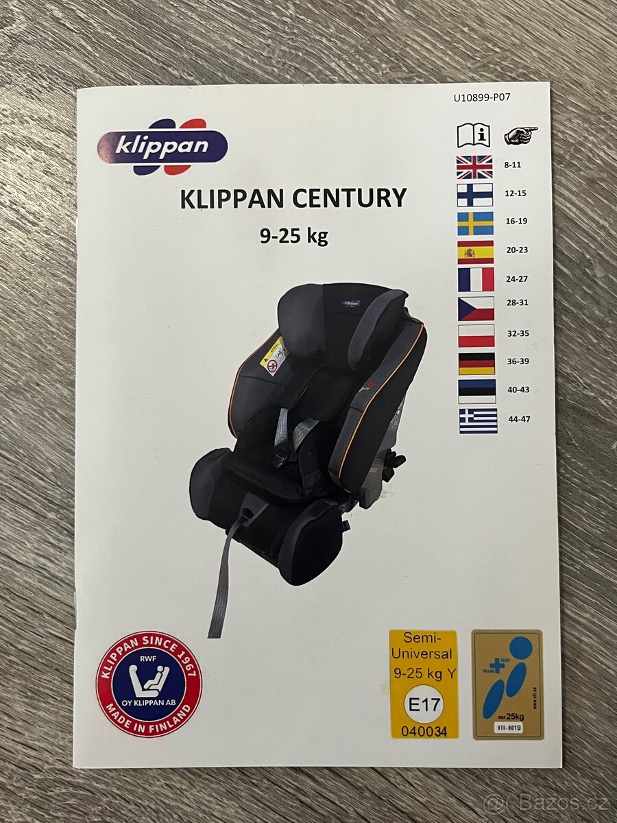 Protisměrná autosedačka Klippan Century - 5