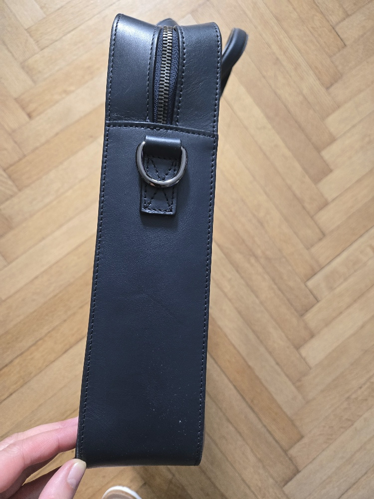 Pánská kožená taška Baldinini tmavě modrá - 5