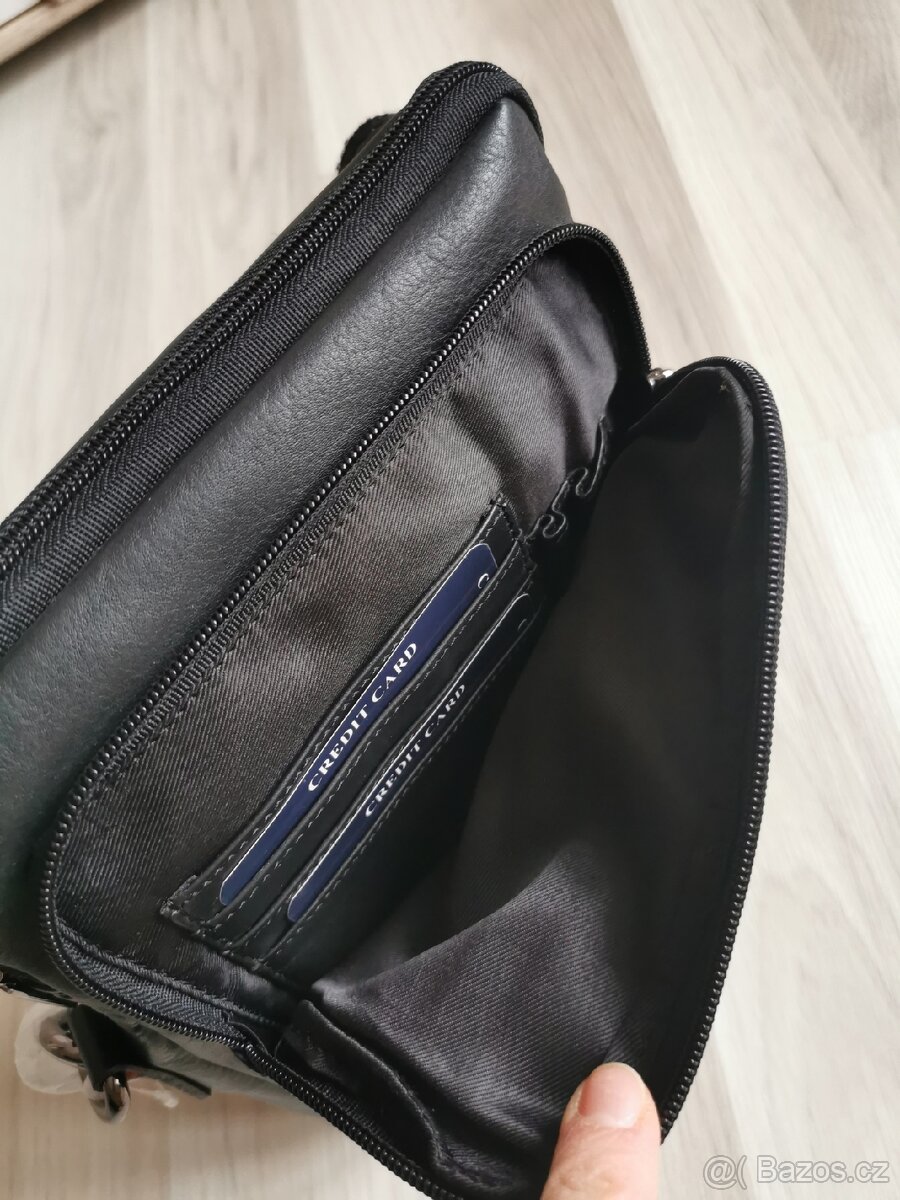 Pánská kožená taška přes rameno SendiDesign Bente černá - 5