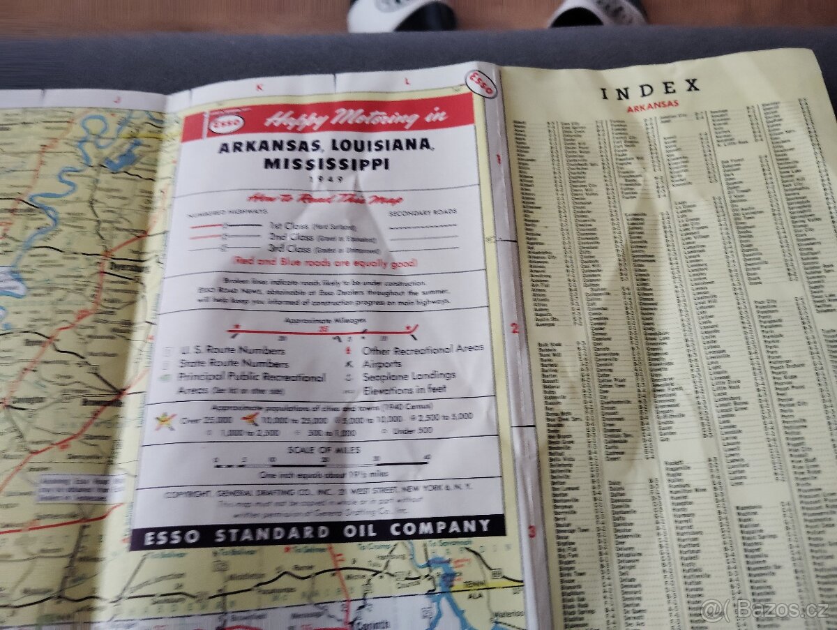 Staré mapy (Texas 1940, Arkansas 1947, Anglie 1949) - 5