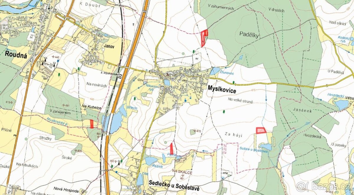 Zemědělská půda, prodej, Myslkovice, Tábor - 5