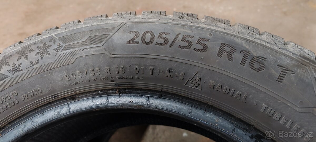 2 zimní pneumatiky BARUM 205/55R16 91T 7,00mm DOT 2023 - 5