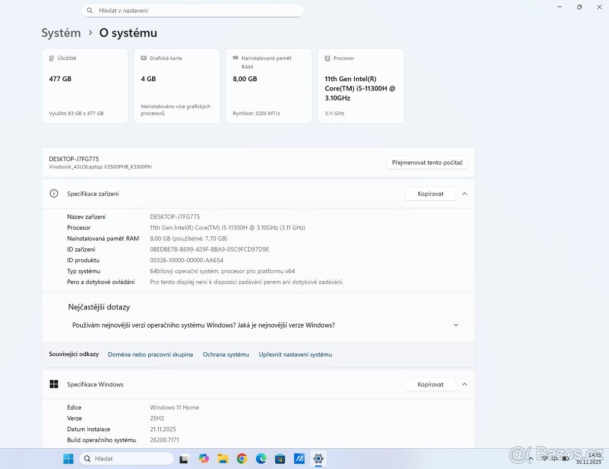 Herní notebook Asus Vivobook OLED 15 - 5