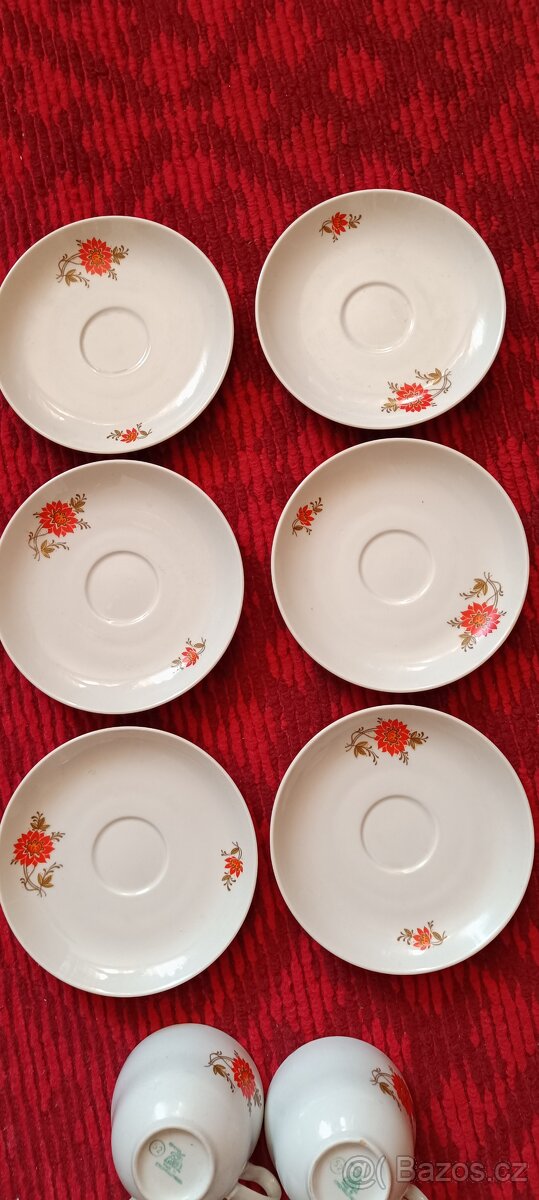 Retro kávová porcelánová souprava - 5
