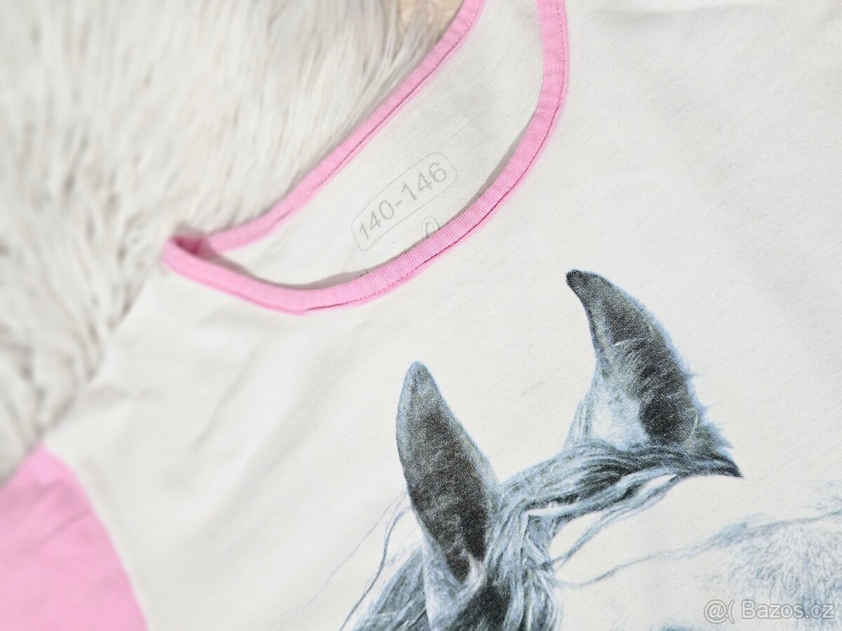 Noční košile s koněm růžová vel 10-11 let - 5