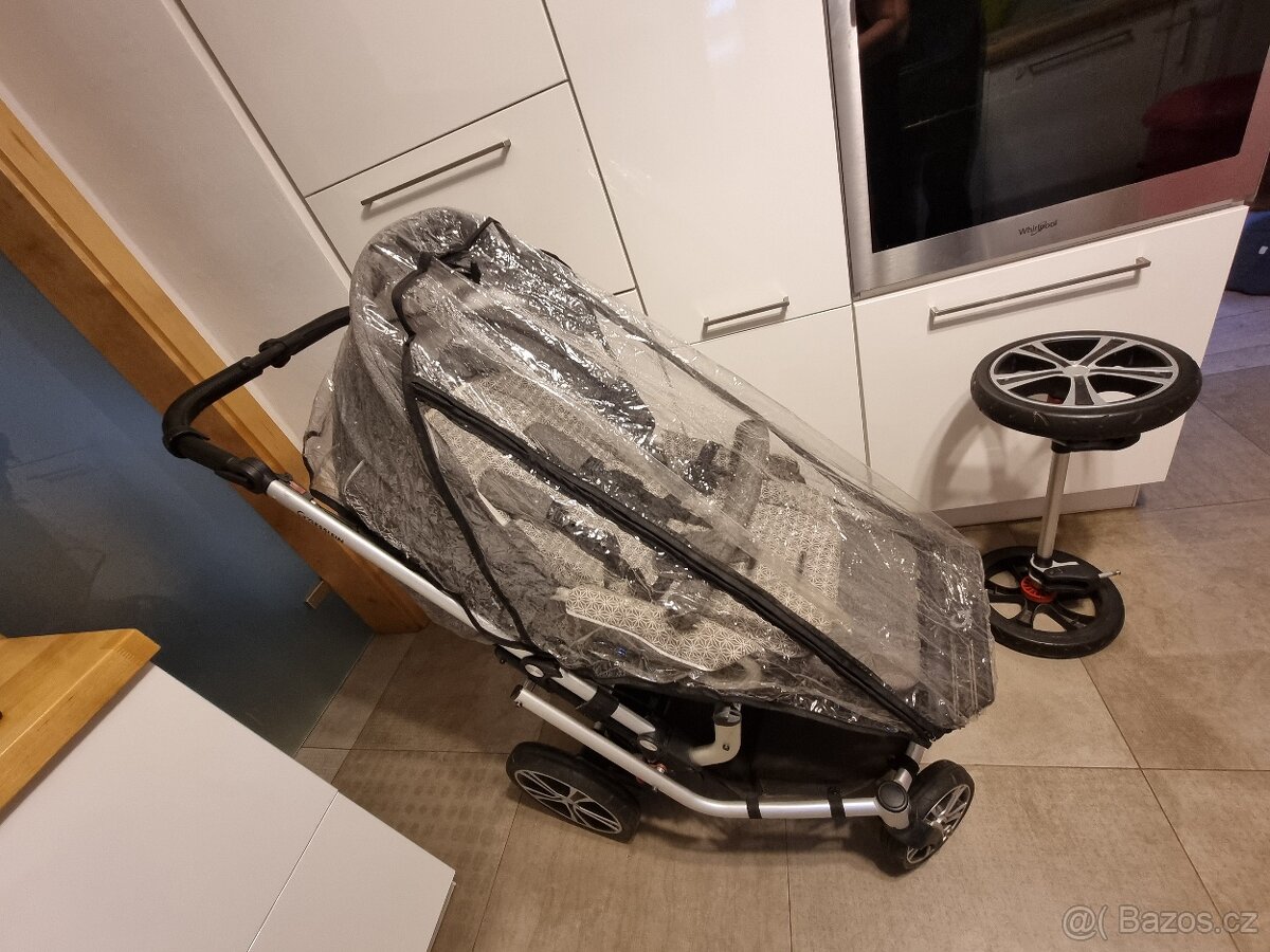 Kočárek Gesslein F6 Air+ ,kožené madlo, C1-Lift taška - 5