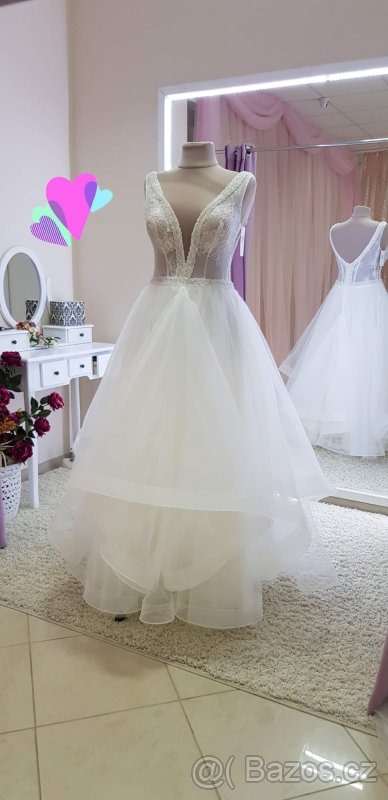 Svatební šaty na míru britská firma Hadassa vel. 36 - 40 - 5