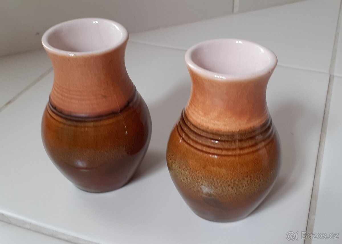 keramické vázičky - 2 kusy - 5