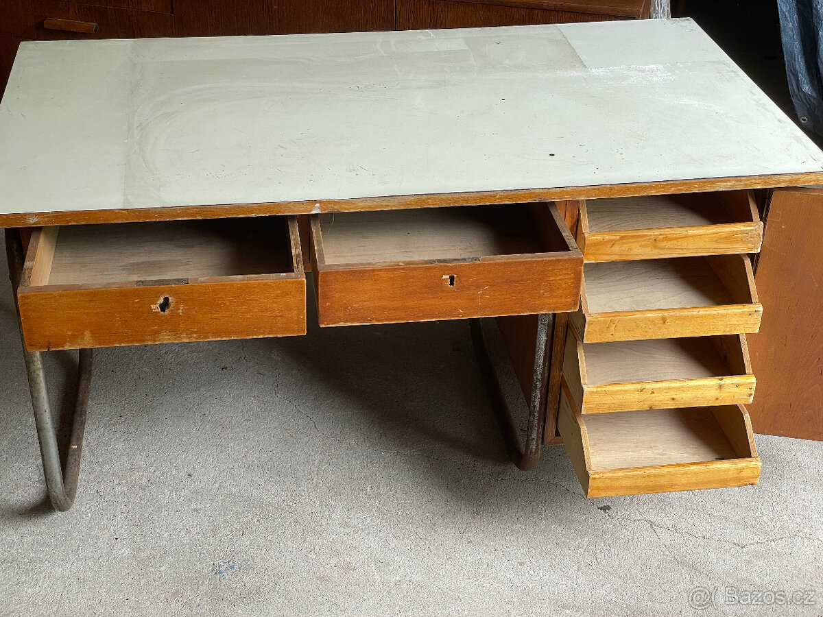 psací stůl do prostoru / chromovaná trubka / funkcionalismus - 5