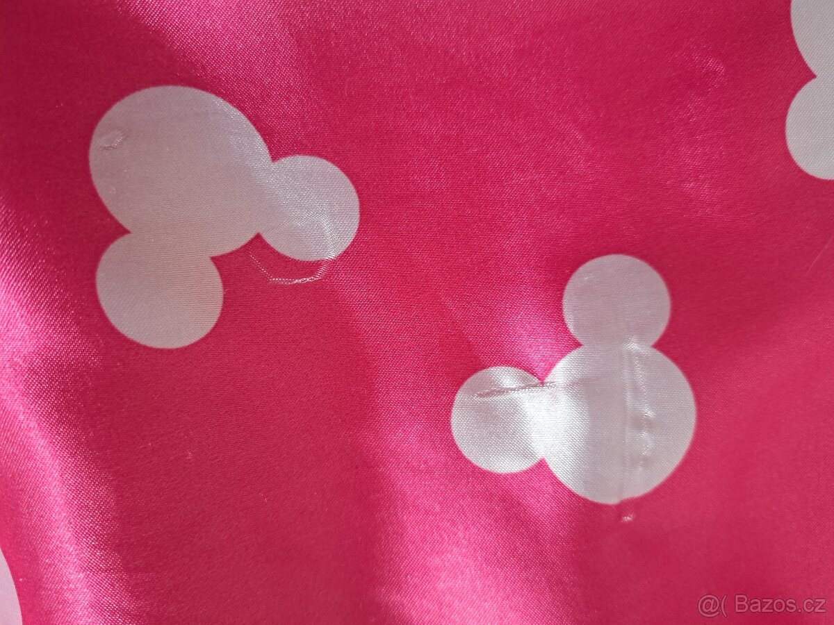 Růžové šaty kostým Minnie vel. 128. - 5