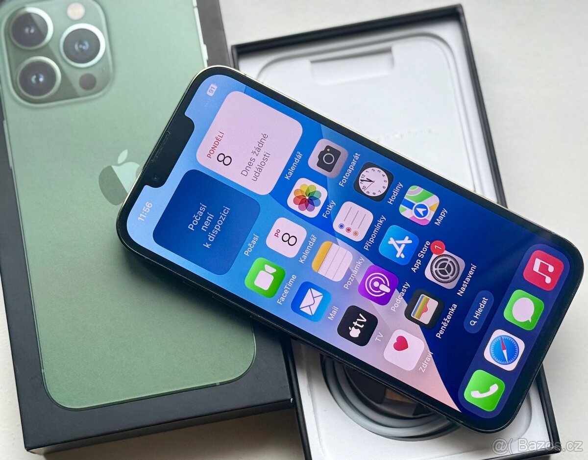 IPhone 13 Pro Alpine Green BATERIE 100% TOP - 5