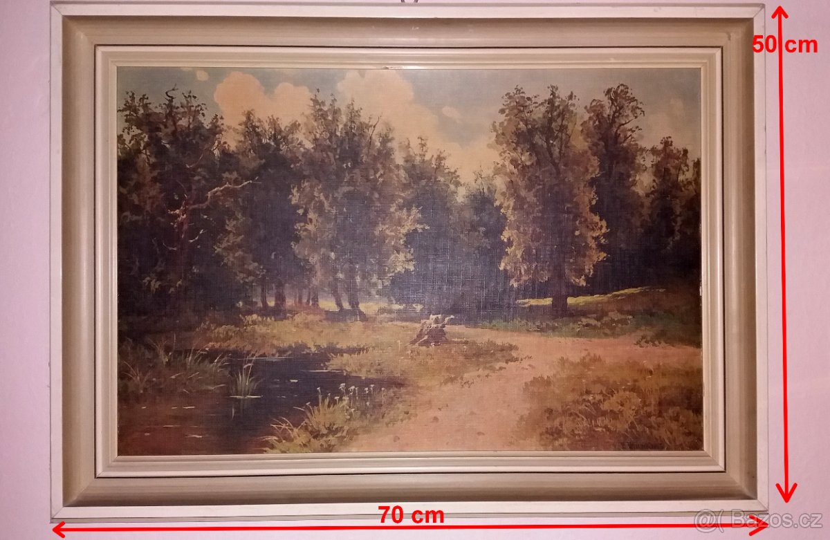 Prodám zachovalé obrazy v původním rámu, minulé století - 5