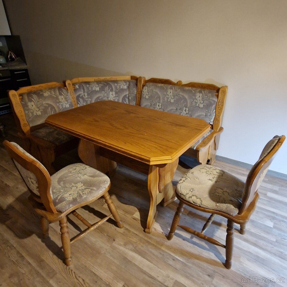 Rustik jídelní set,lavice, 2 židle - 5