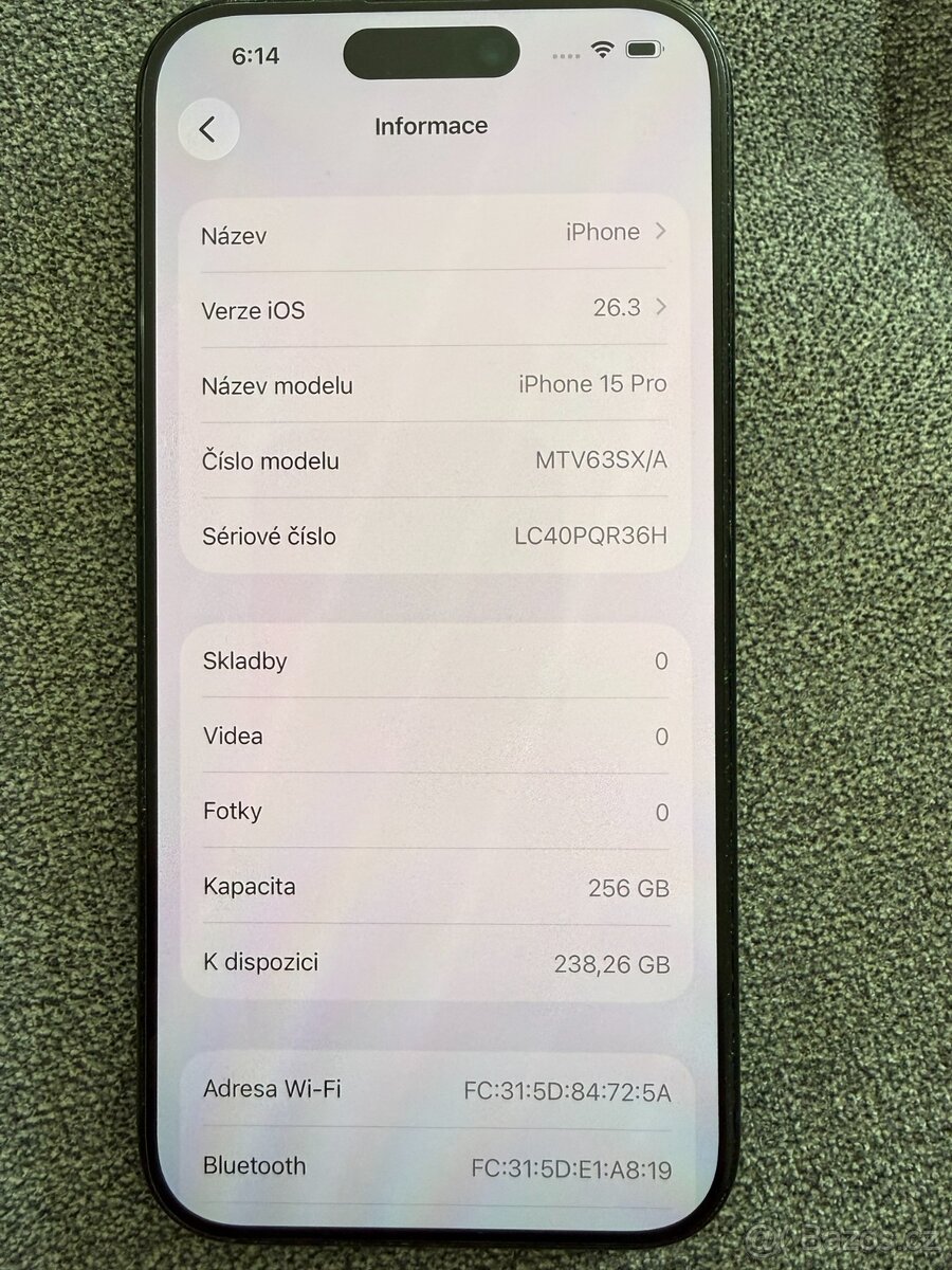 Iphone 15 PRO modrý 256 GB - 5
