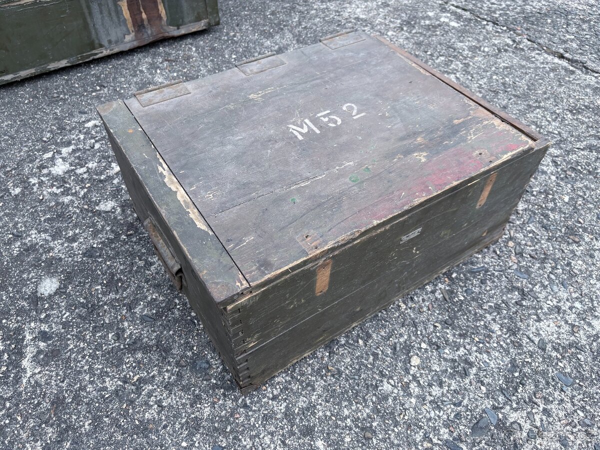 Vojenské armádní dřevěné bedny - 5