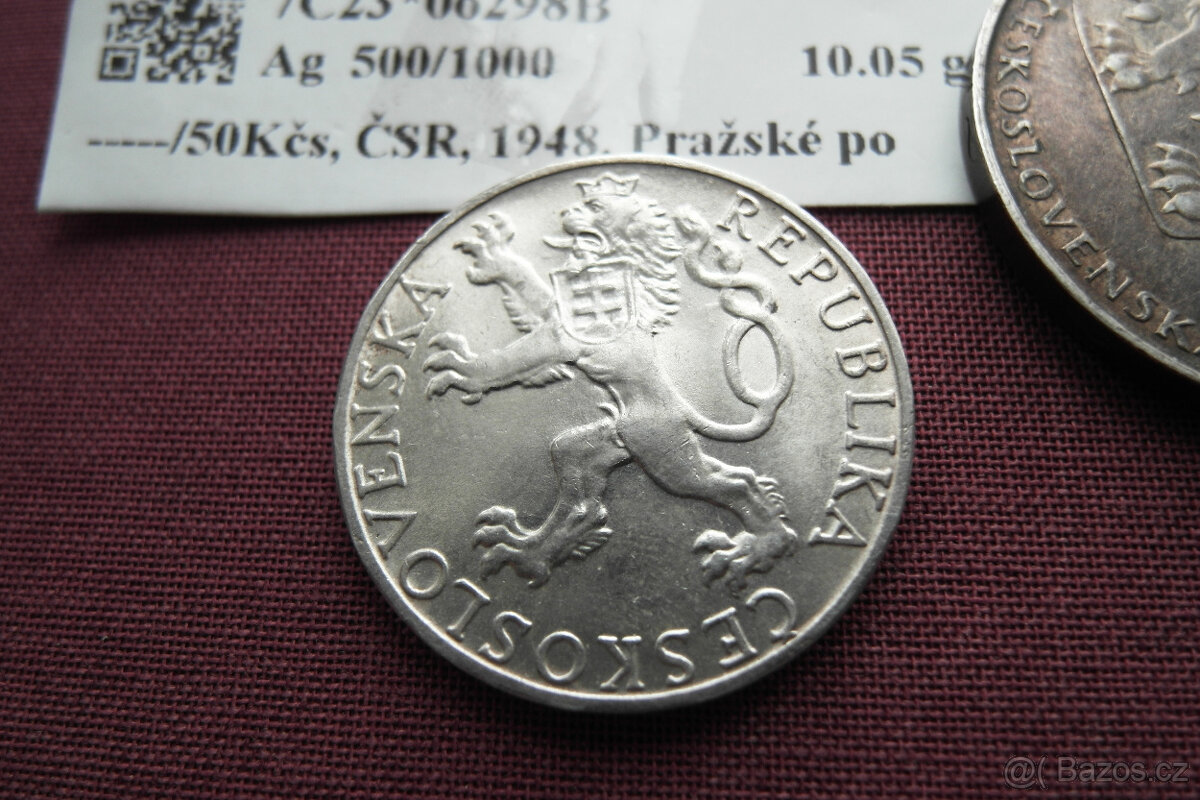 Staré mince ČSR a ČSSR strříbro 2ks - 5