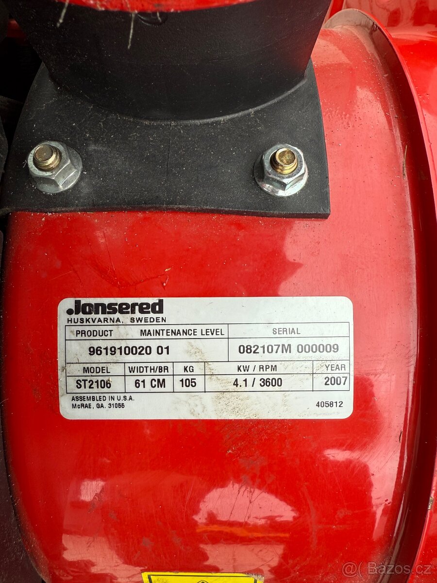 Sněžná fréza Jonsered ST2106 - 5